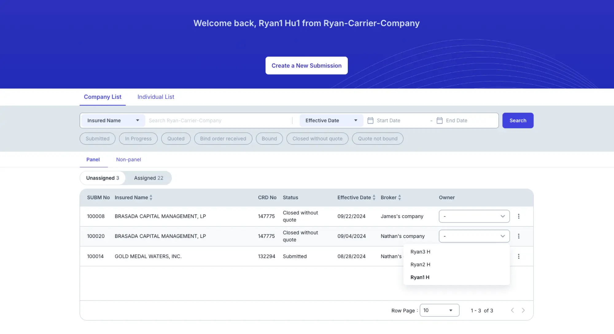 Centralized Solution for Managing Underwriters, Applications, and Brokers